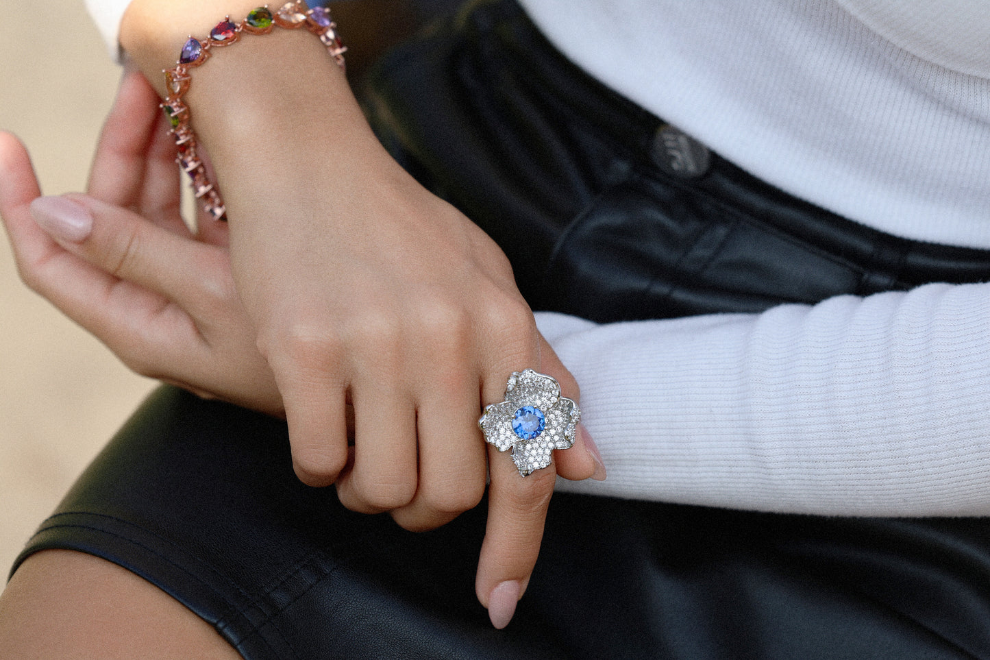 The Sapphire Bloom Ring