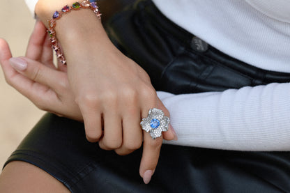 The Sapphire Bloom Ring
