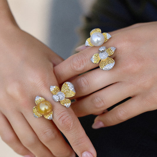 The Harmony Pearl Rings