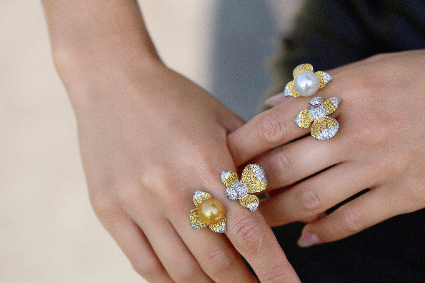 The Harmony Pearl Rings