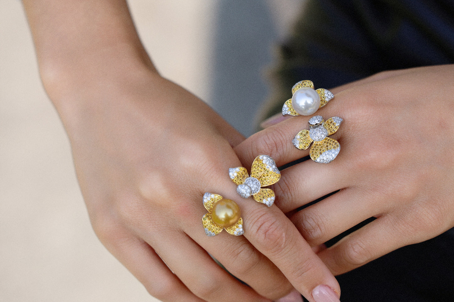 The Harmony Pearl Rings