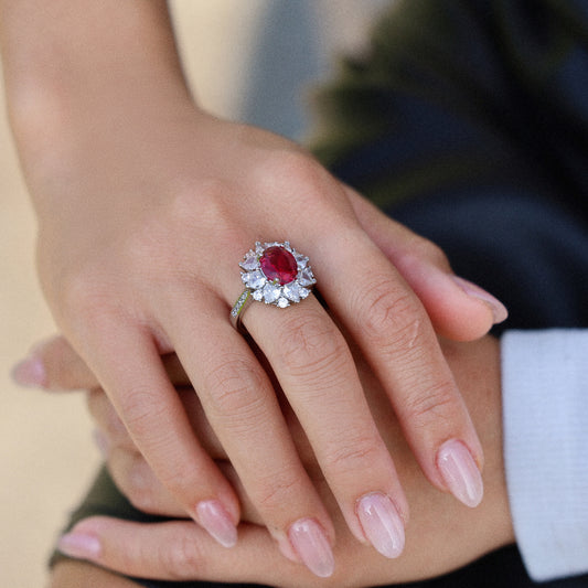 The Crimson Flame Ruby Ring