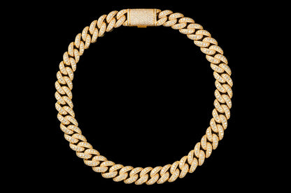 18MM Iced Cuban Chain – Apex Layer Edition Gold