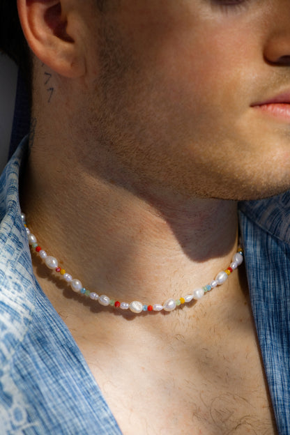 The Riviera Confetti Baroque Pearl Necklace