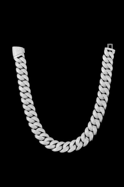 22MM Iced Cuban Chain – Titan Flood Edition Silver