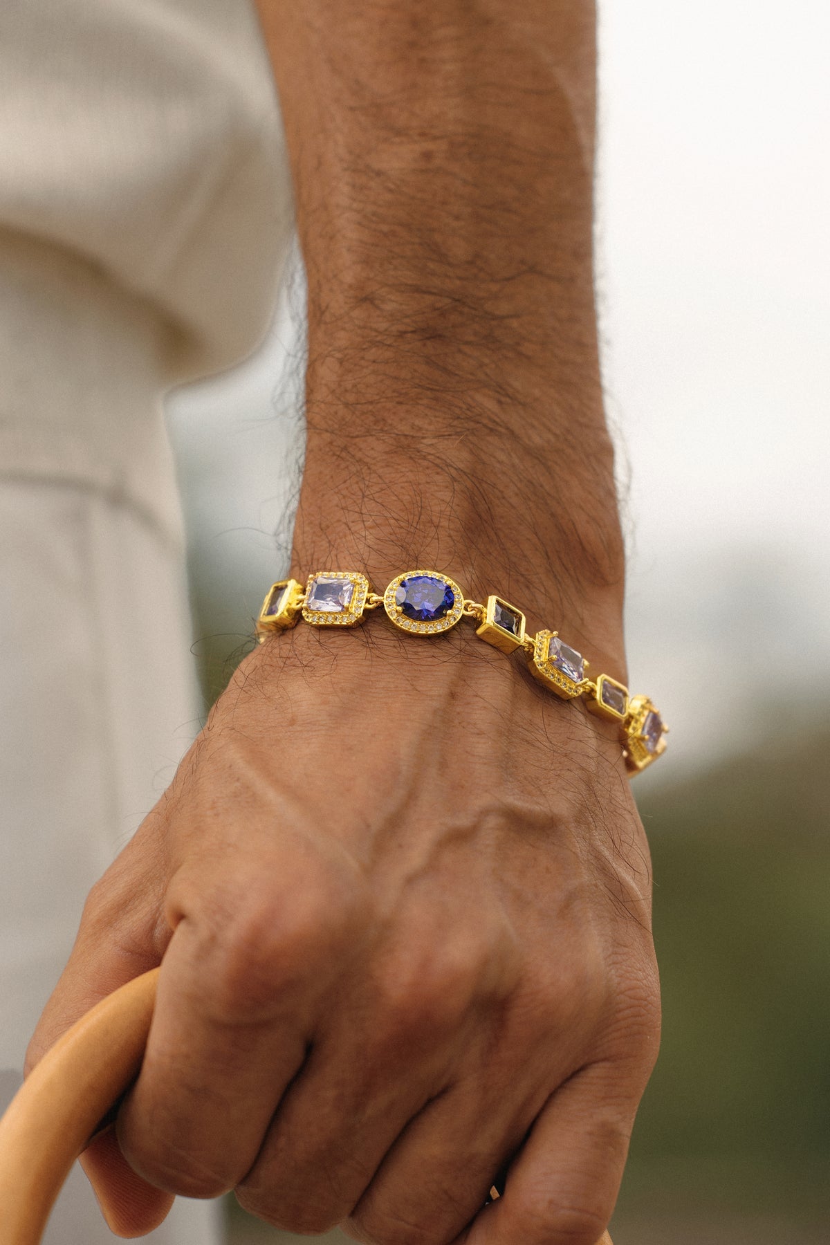 The Violet Gemstone Bracelet - Gold