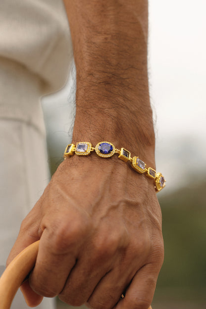 The Violet Gemstone Bracelet - Gold
