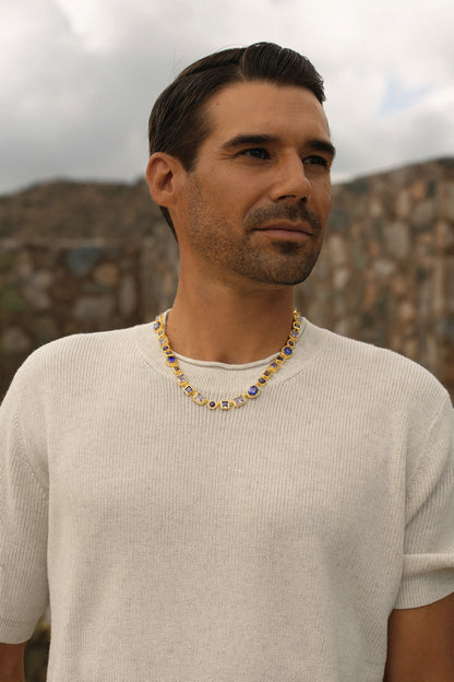 The Violet Gemstone Necklace - Gold