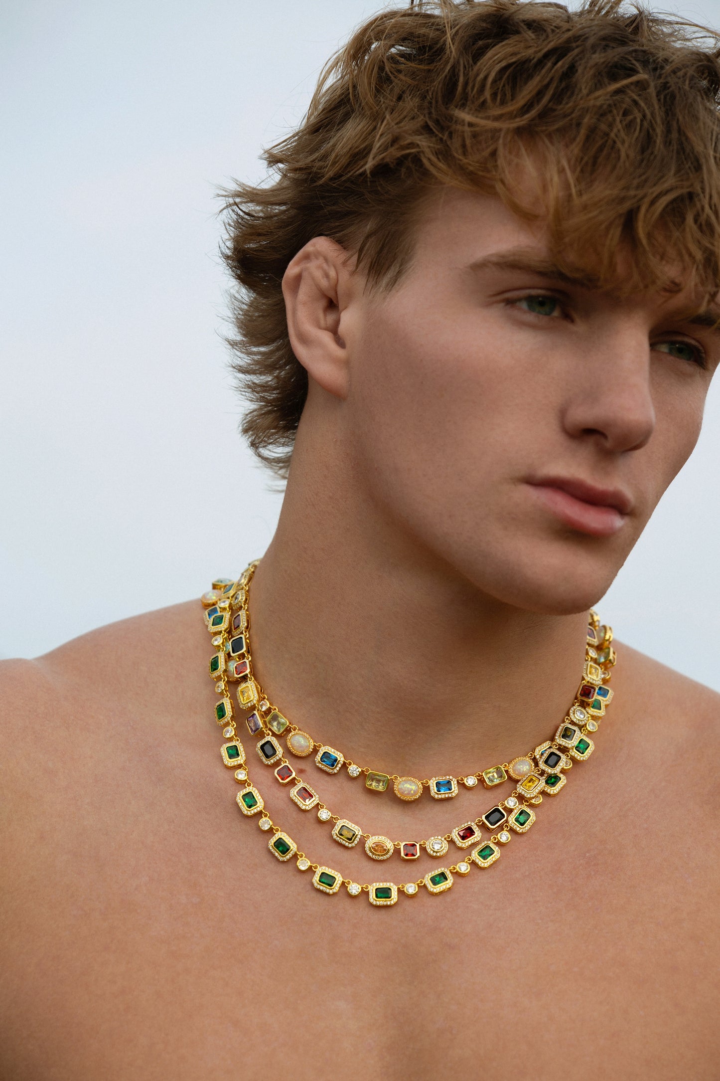 The Emerald Aura Tennis Chain – Gold