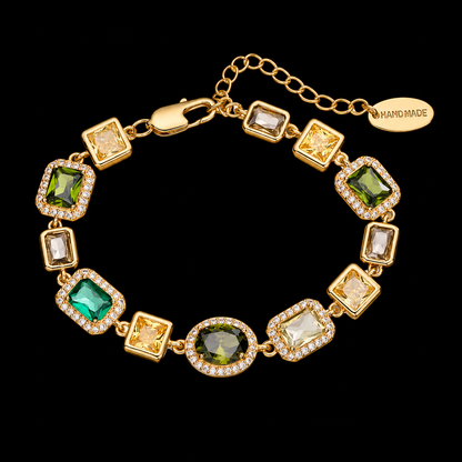 The Verdant Gemstone Bracelet - Gold