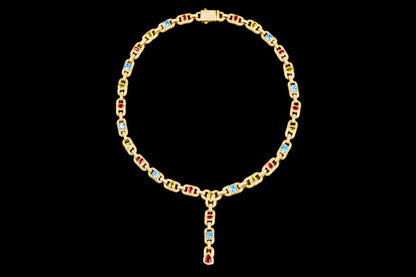 Celestial Prism Lariat Necklace – Gold