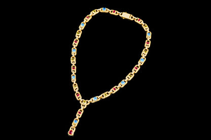 Celestial Prism Lariat Necklace – Gold
