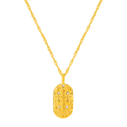 The Golden Zodiac Necklace - Libra