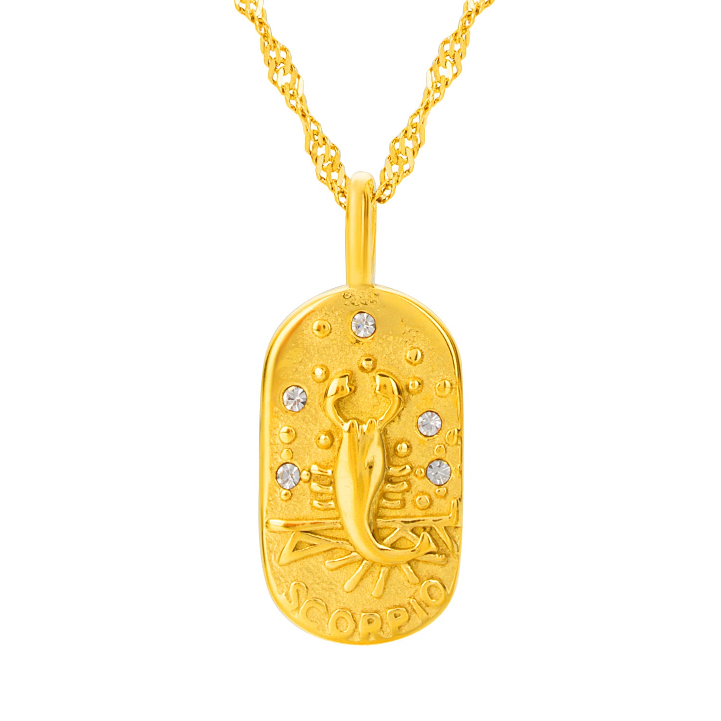 The Golden Zodiac Necklace - Scorpio