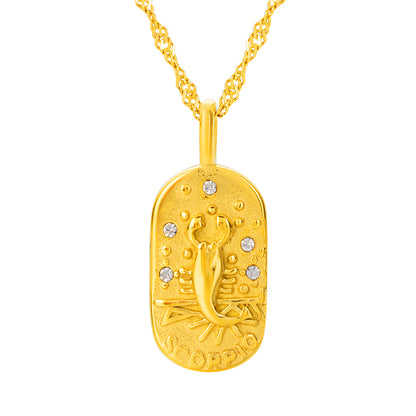 The Golden Zodiac Necklace - Scorpio