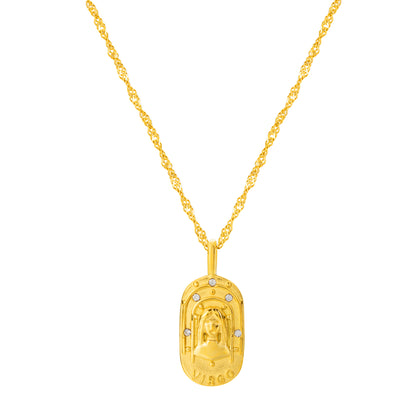 The Golden Zodiac Necklace - Virgo