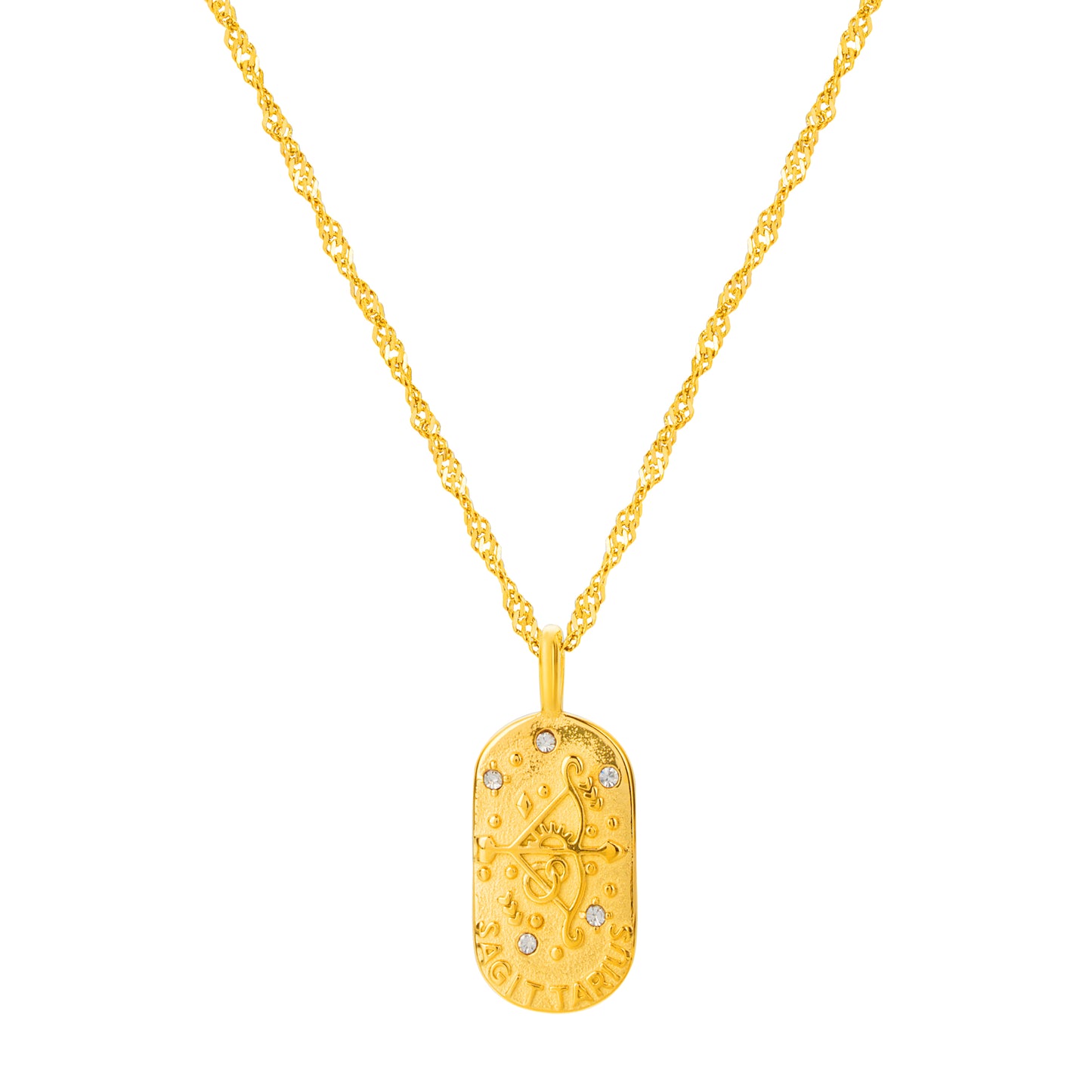 The Golden Zodiac Necklace - Sagittarius