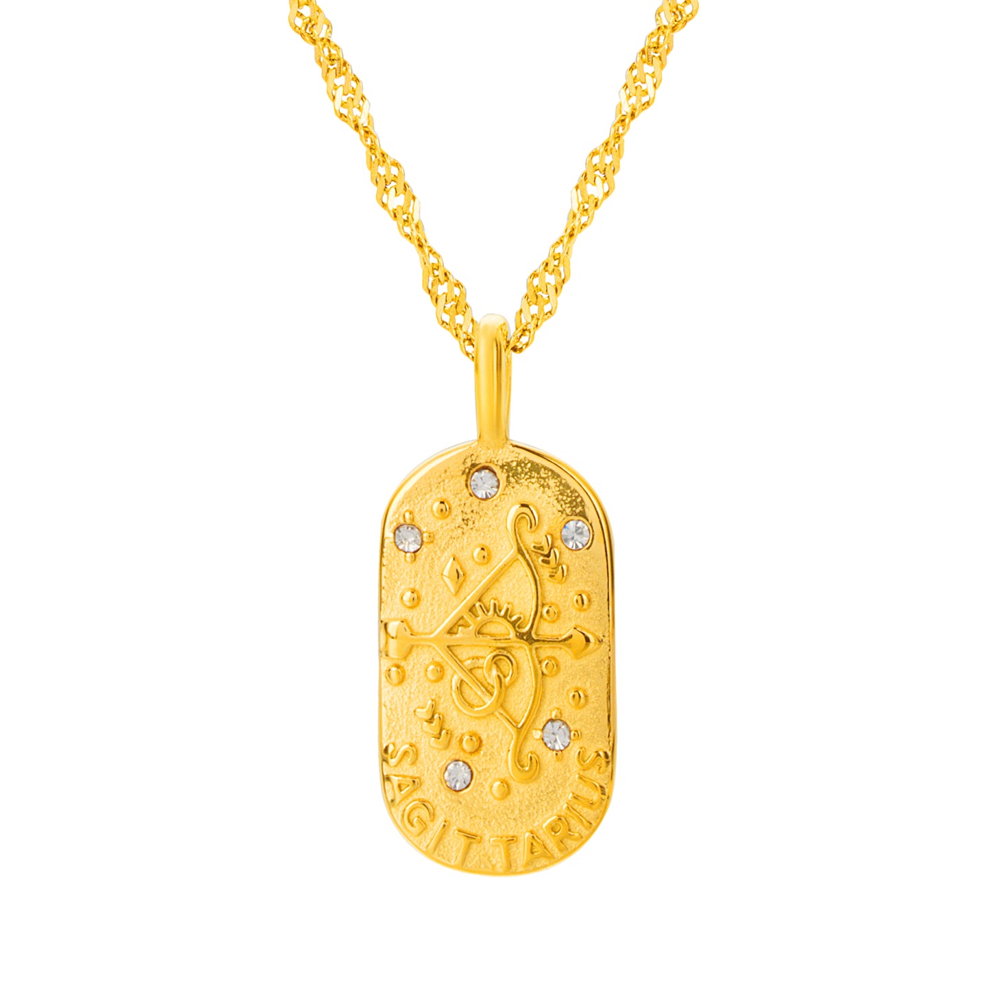 The Golden Zodiac Necklace - Sagittarius