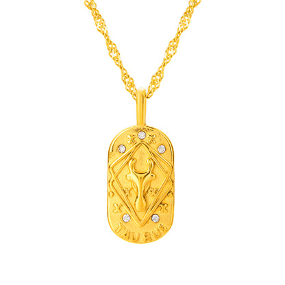 The Golden Zodiac Necklace - Taurus