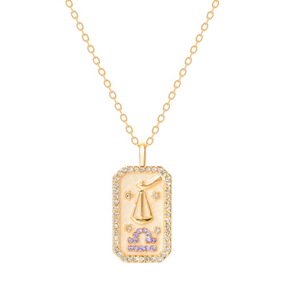 The Diamond Zodiac Necklace - Libra