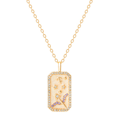 The Diamond Zodiac Necklace - Sagittarius