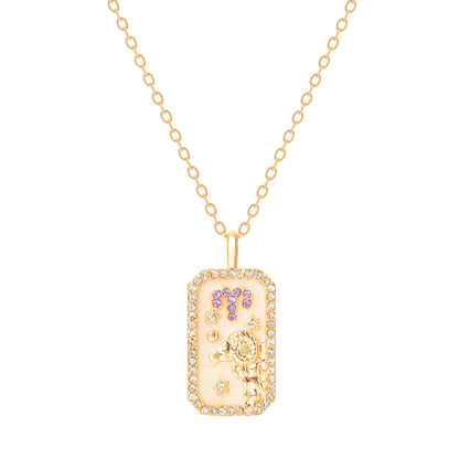 The Diamond Zodiac Necklace - Aries