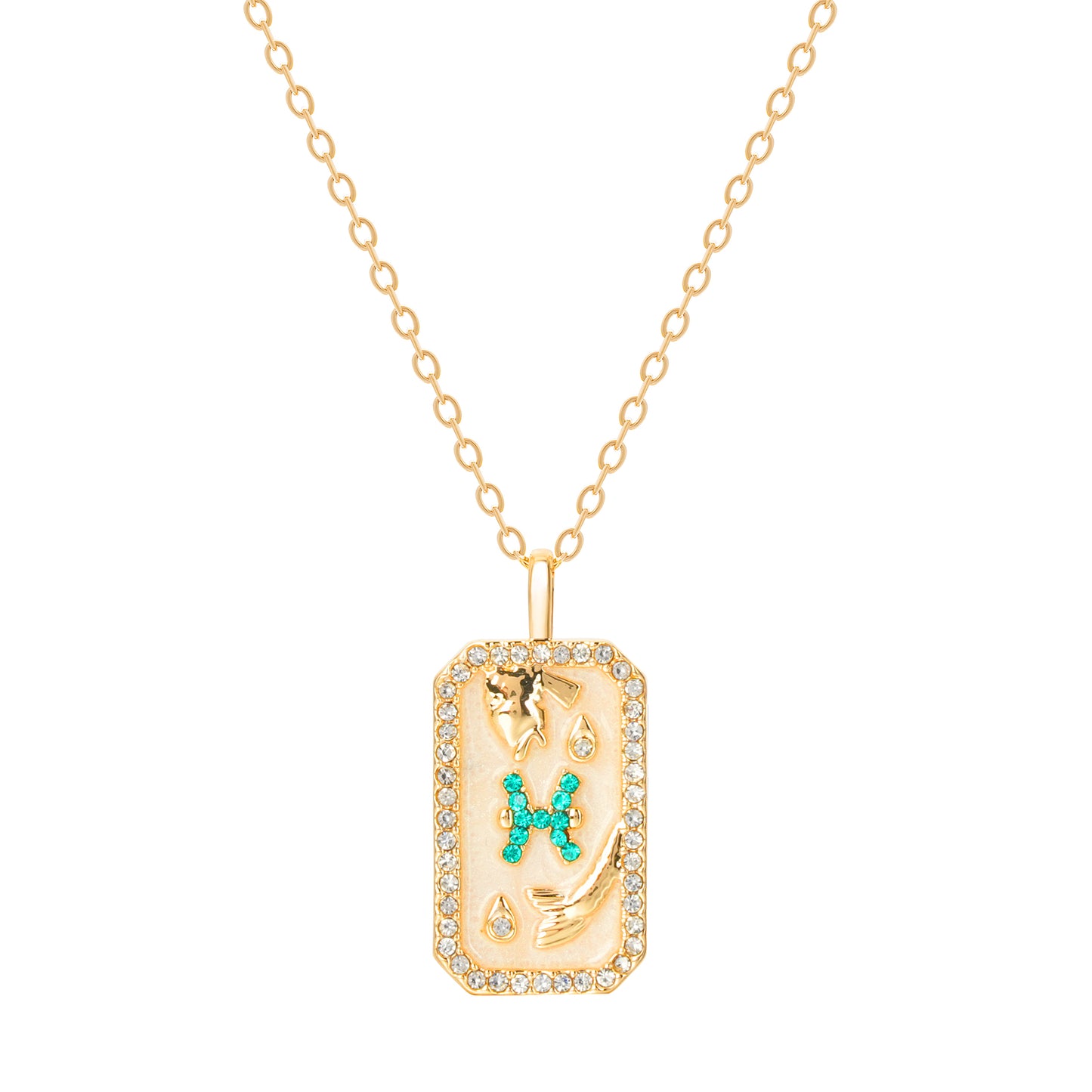 The Diamond Zodiac Necklace - Pisces