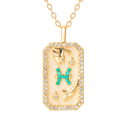 The Diamond Zodiac Necklace - Pisces