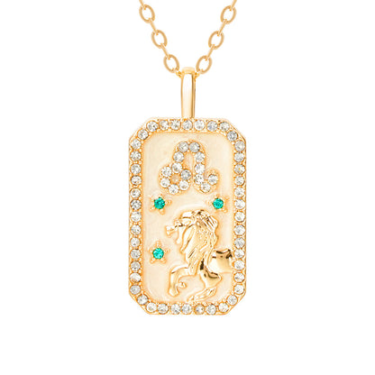 The Diamond Zodiac Necklace - Leo
