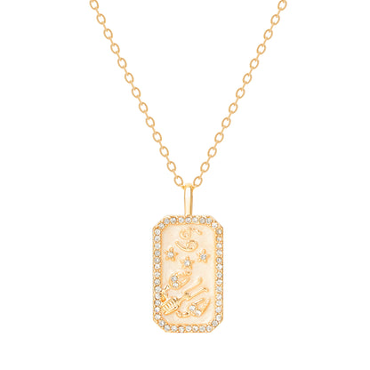 The Diamond Zodiac Necklace - Cancer