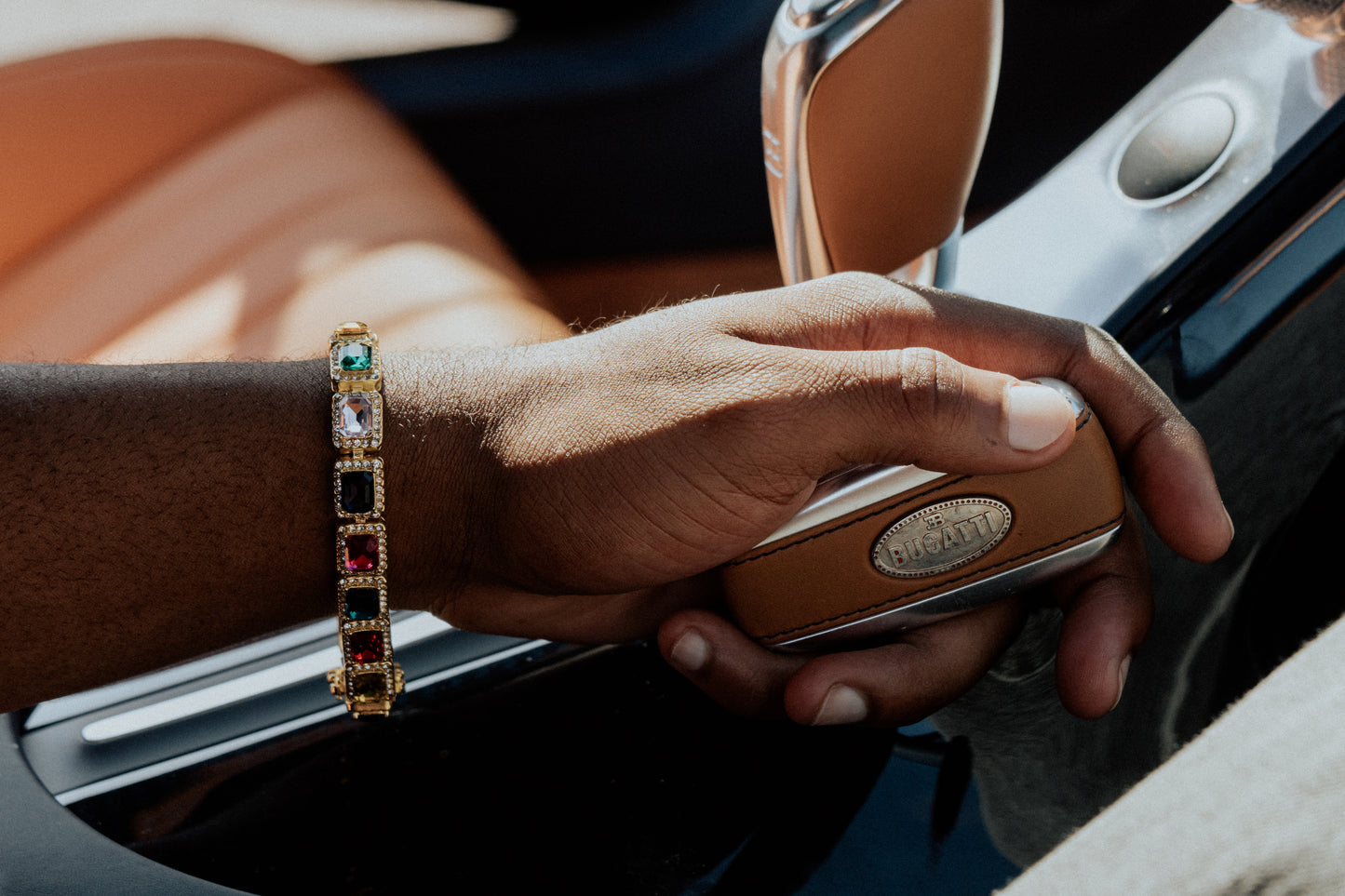 The Chromatic Square Bracelet- Gold