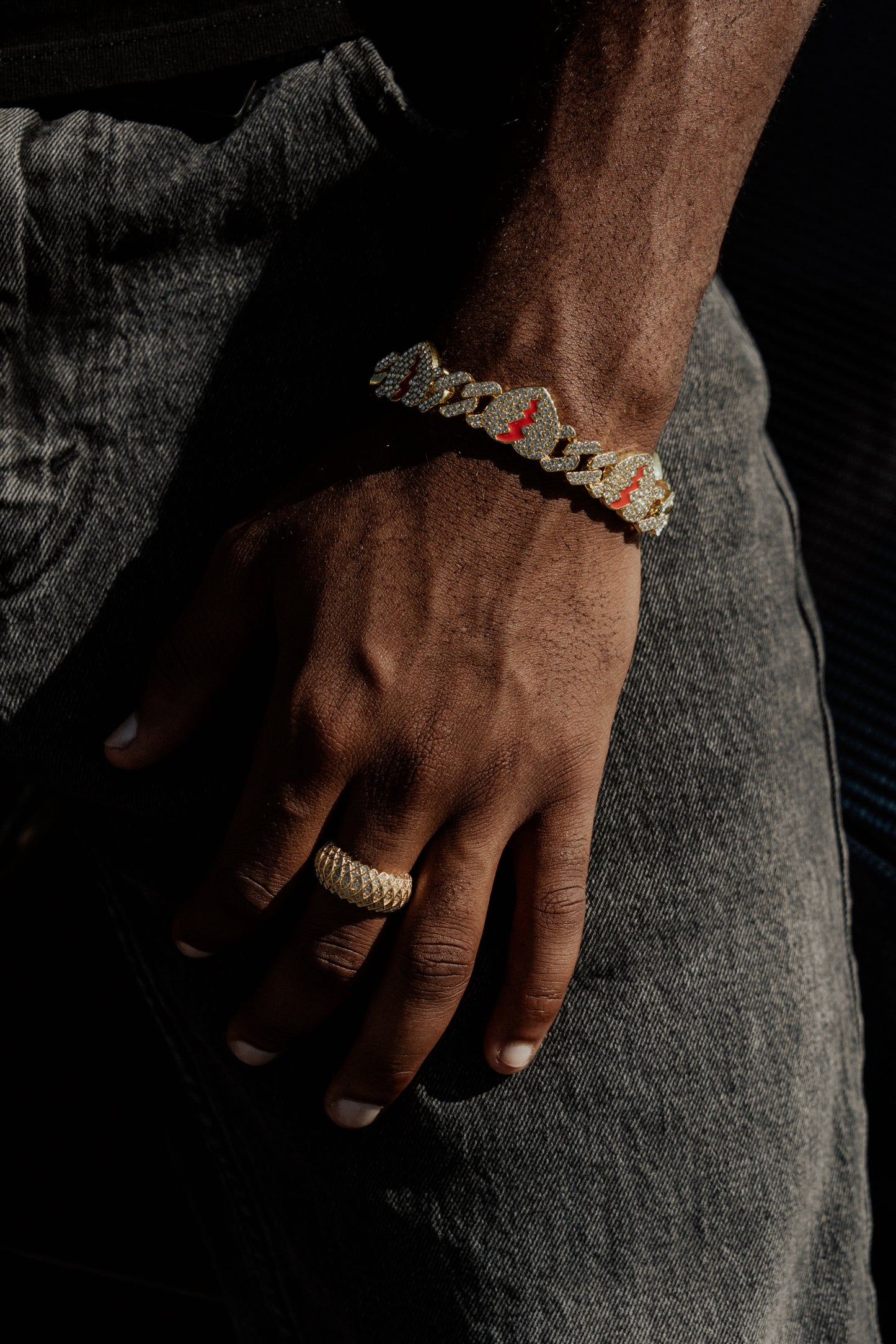 The Iced Crimson Heart Bracelet