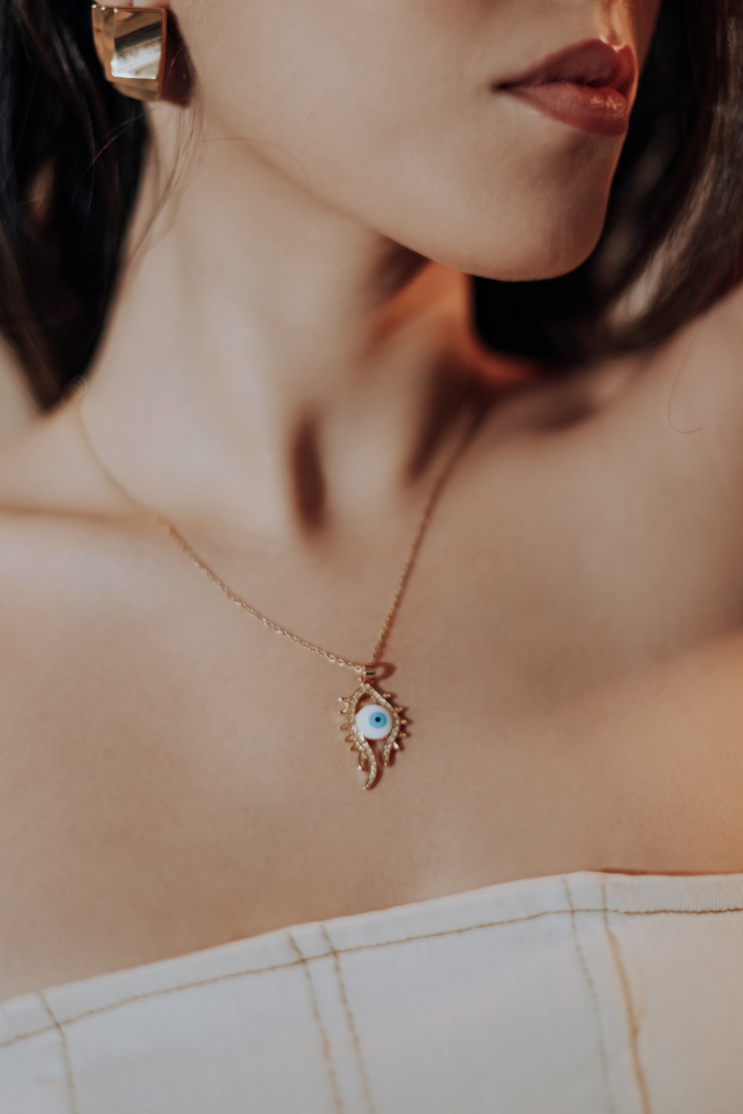 The Abstract Guardian Eye Necklace