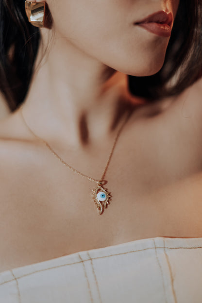 The Abstract Guardian Eye Necklace