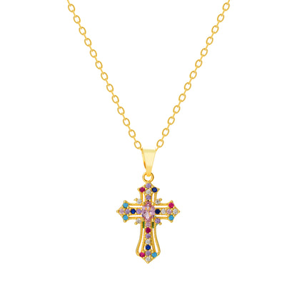 Celestial Grace Cross Necklace