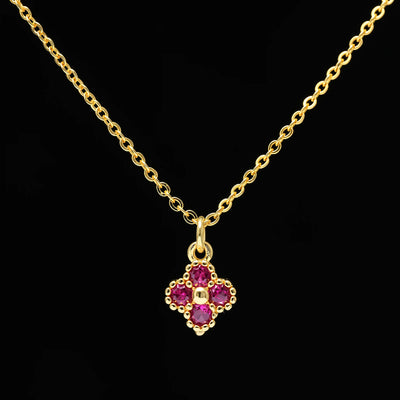 Ruby Clover Pendant