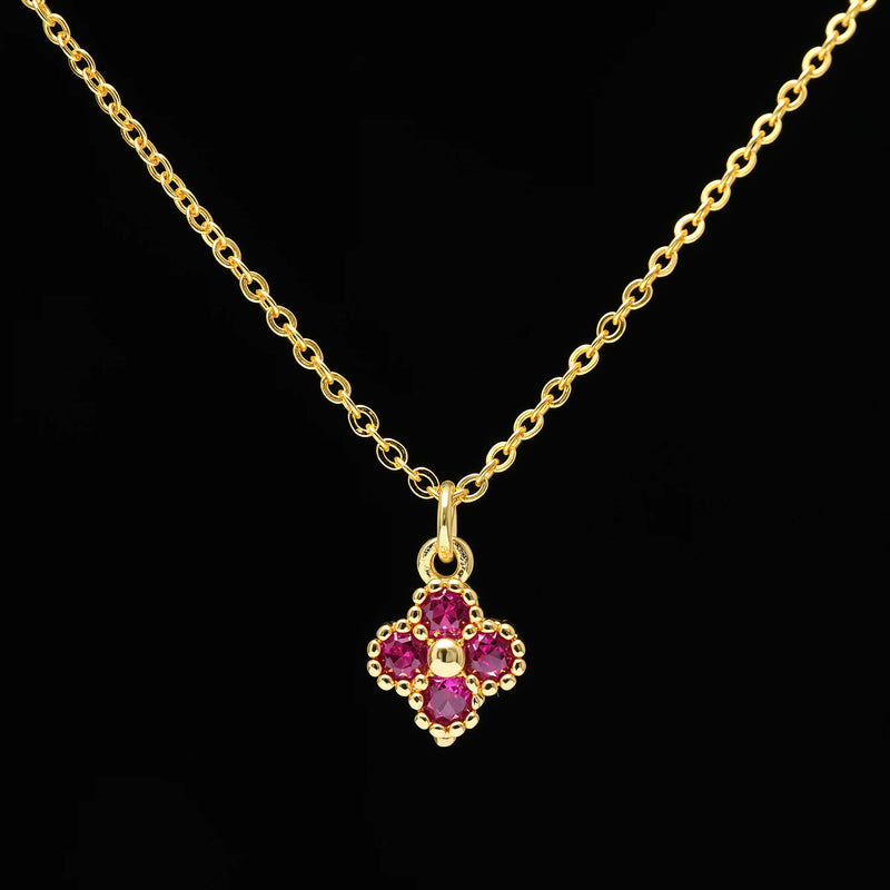 Ruby Clover Pendant